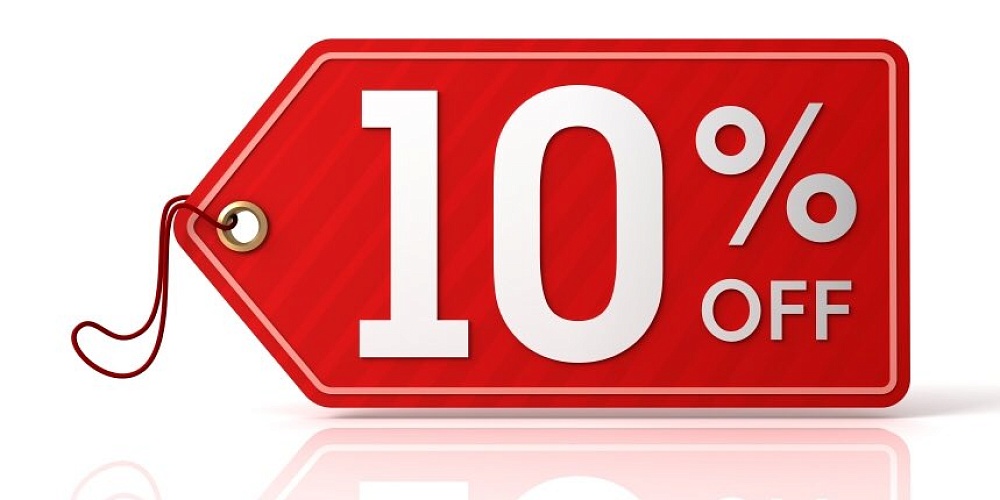 Discount for regular customers 10%