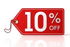 Discount for regular customers 10%